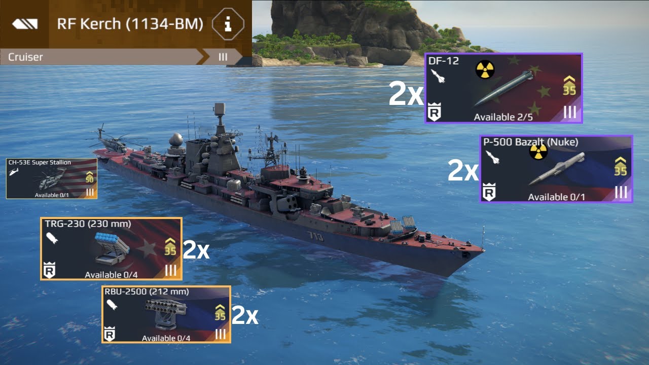 RF Kerch (1134-BM) - New Battle Pass Cruiser Ship Review - Modern Warships