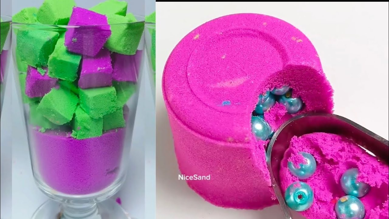 Very Satisfying and Relaxing Kinetic Sand ASMR Video 20 Colorful Pouring Aesthetic