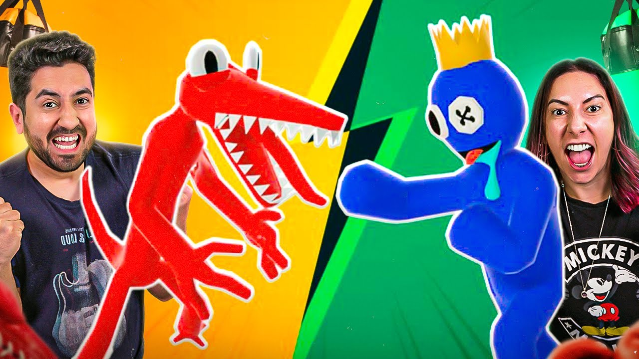 LUTAS E MISTURAS MALUCAS DO AZUL BABÃO DO RAINBOW FRIENDS no Merge Master