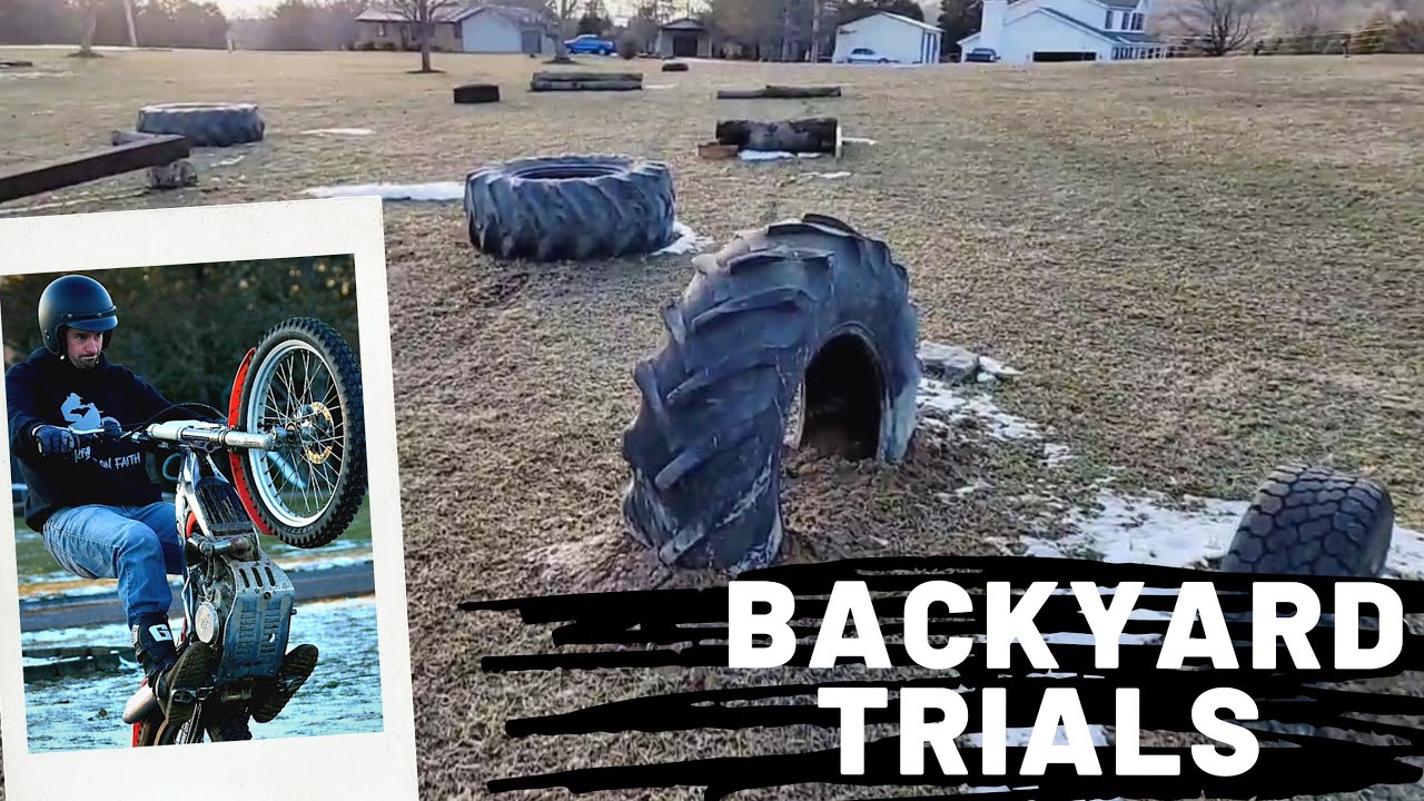 Moto Trials Backyard Obstacle Course Build - Part 1. 2/5/21