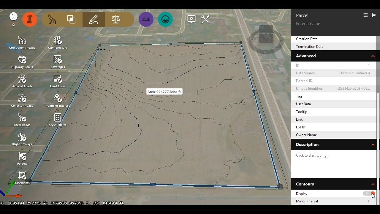 Как создать контуры рельефа в InfraWorks 360