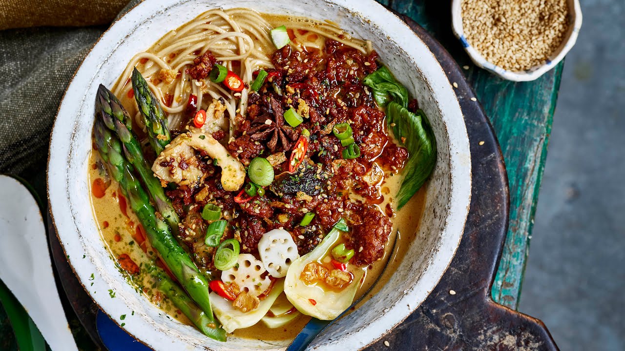 THE BEST meatless RAMEN recipe ever