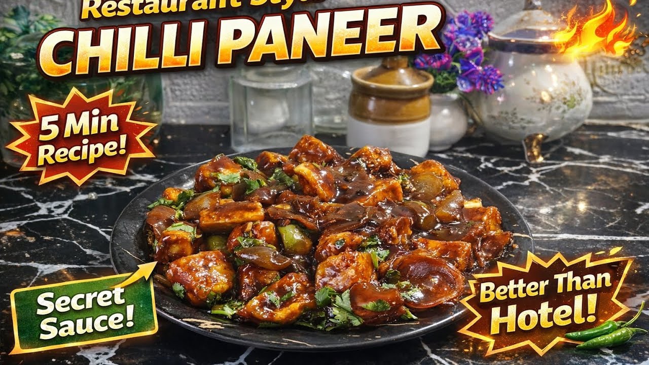 Restaurant Style Chilli Paneer Recipe 🔥 | घर पर आसान तरीके से बनाएंPerfect Chilli Paneer at Home 😋 |