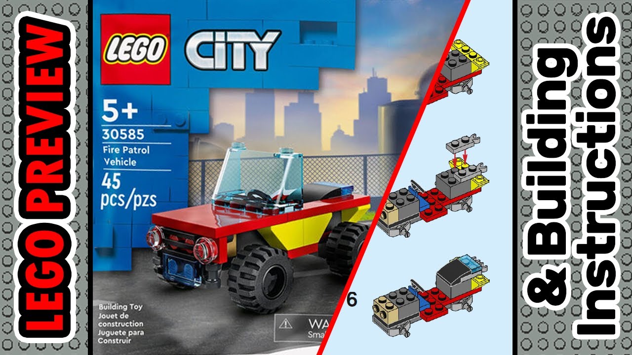PREVIEW: 30585, LEGO CITY, Fire Patrol Vehicle​ & Building Instructions! LEGO 2022
