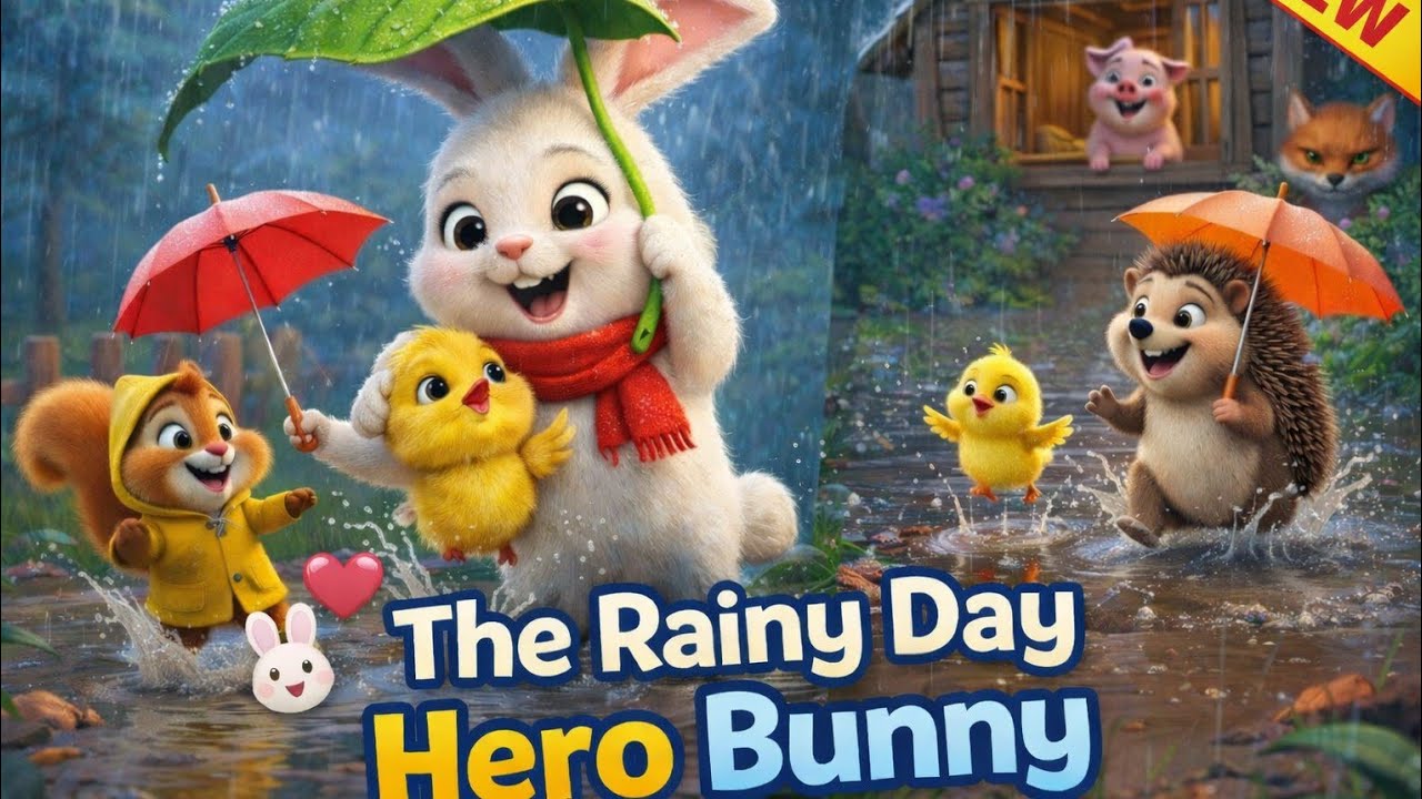 The Rainy Day Hero Bunny 🐰🌧️ | Saving Friends & A Sweet Surprise Ending