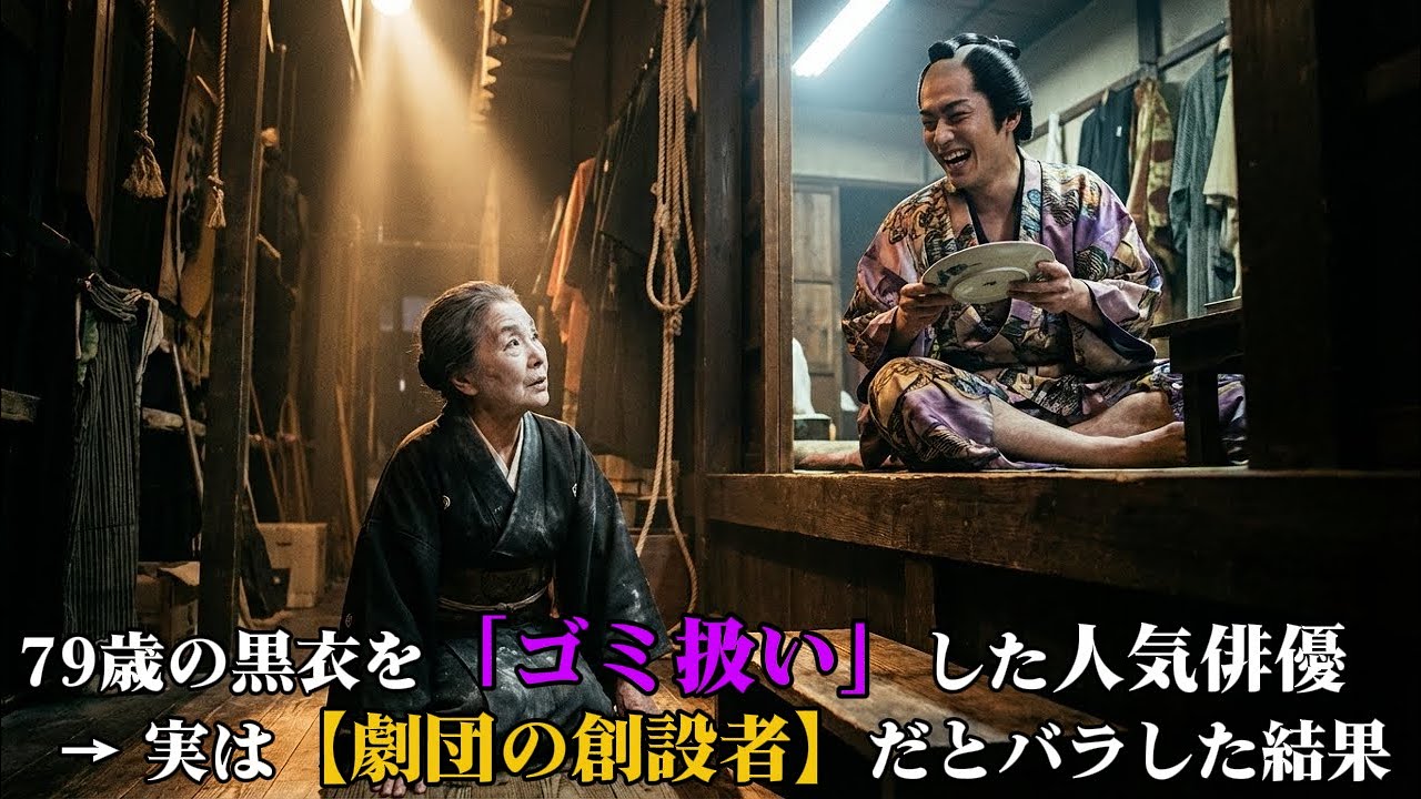 舞台を掃除するだけの老婆が侮辱された――だが彼女は“この劇団の創設者”だった