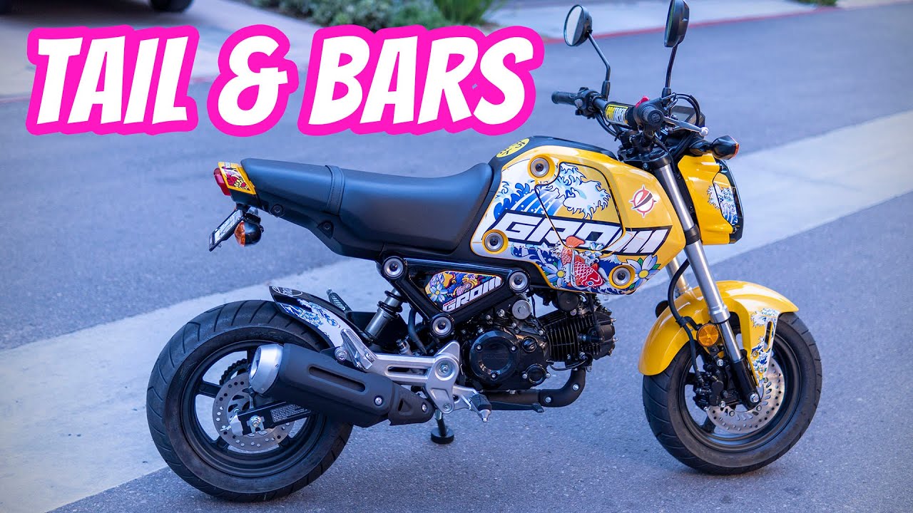 Подкрылки Yoshimura и руль ProTaper на Honda Grom 2022 года