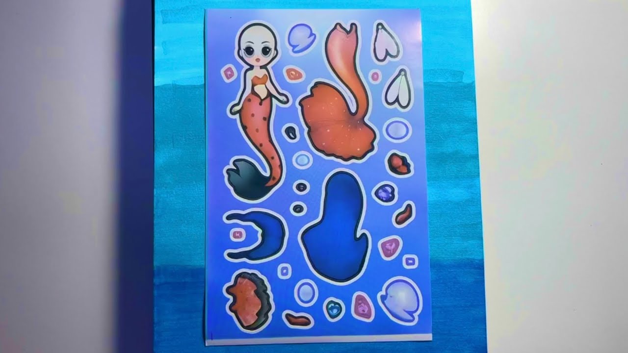 Mermaid Sticker!🧜‍♀️✨ | ASMR #mermaid,#sticker ,#asmrstickers 