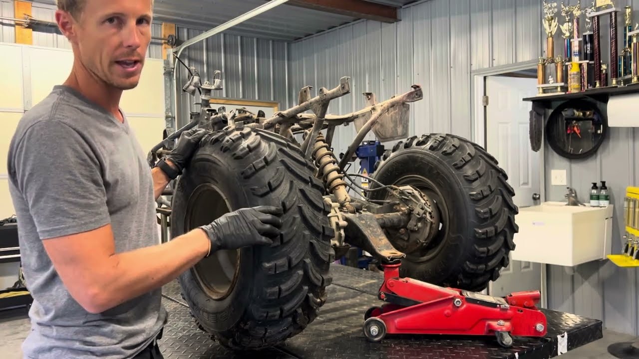 Honda Fourtrax 250 trx250 — Ремонт неисправного заднего дифференциала и моста — Снятие/замена