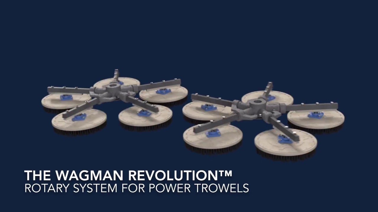 Wagman Revolution PRODIACC GHP- Power trowel polishing concrete floor