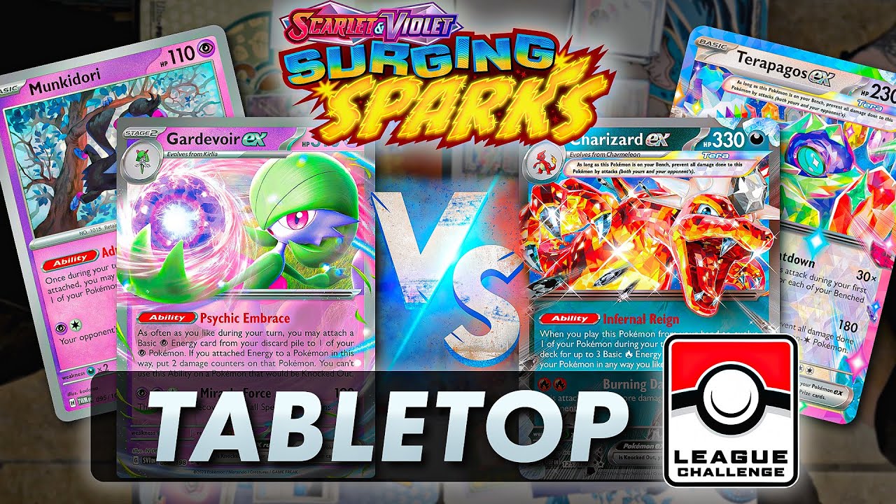 Gardevoir ex vs Terapagos/Charizard ex | SURGING SPARKS | League Challenge | Tabletop