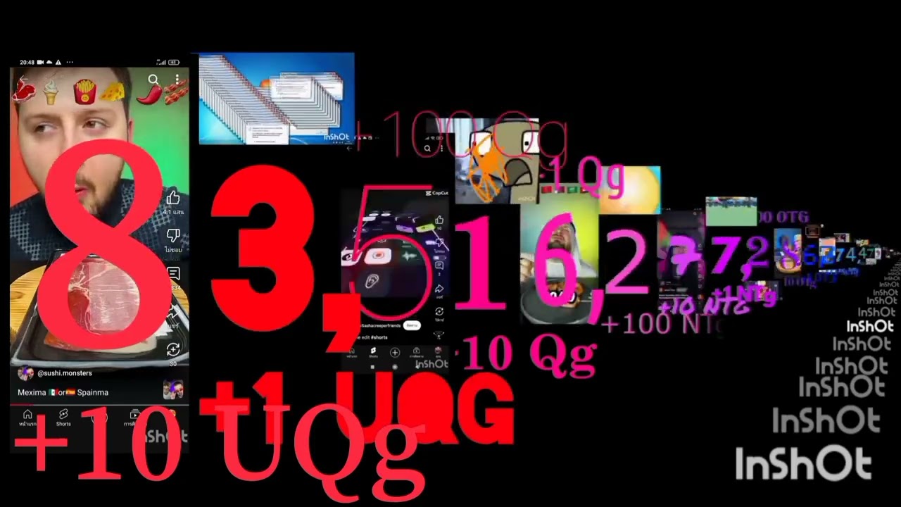 0 to 1 trequadragintillion with sound (10^132)