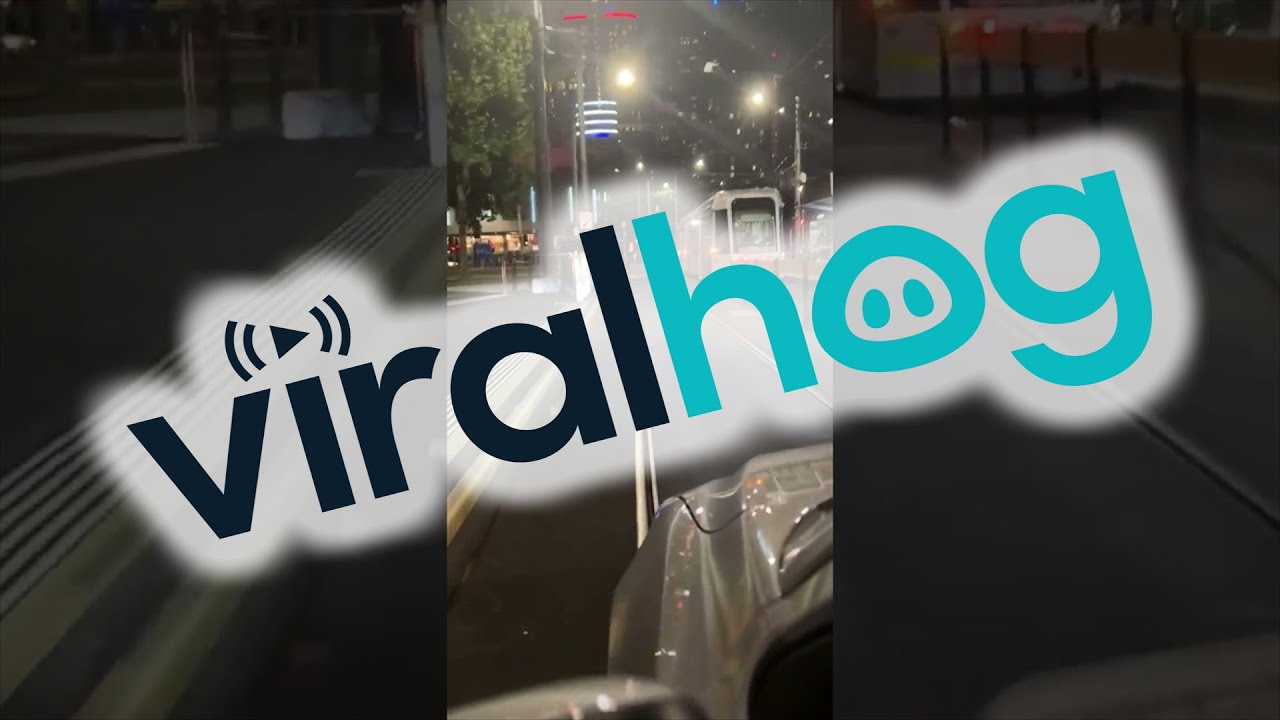 Uber Driver Drives on Tram Track || ViralHog
