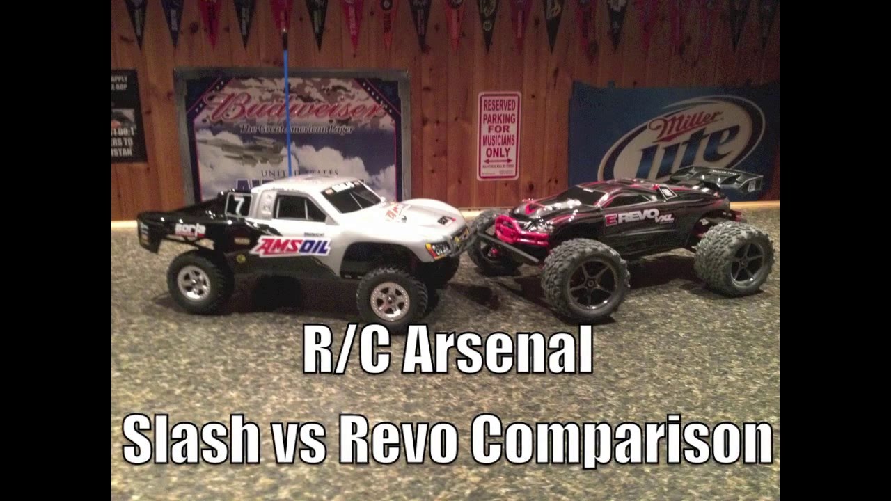 Traxxas Slash vs Revo comparison 1/16 - R/C Arsenal