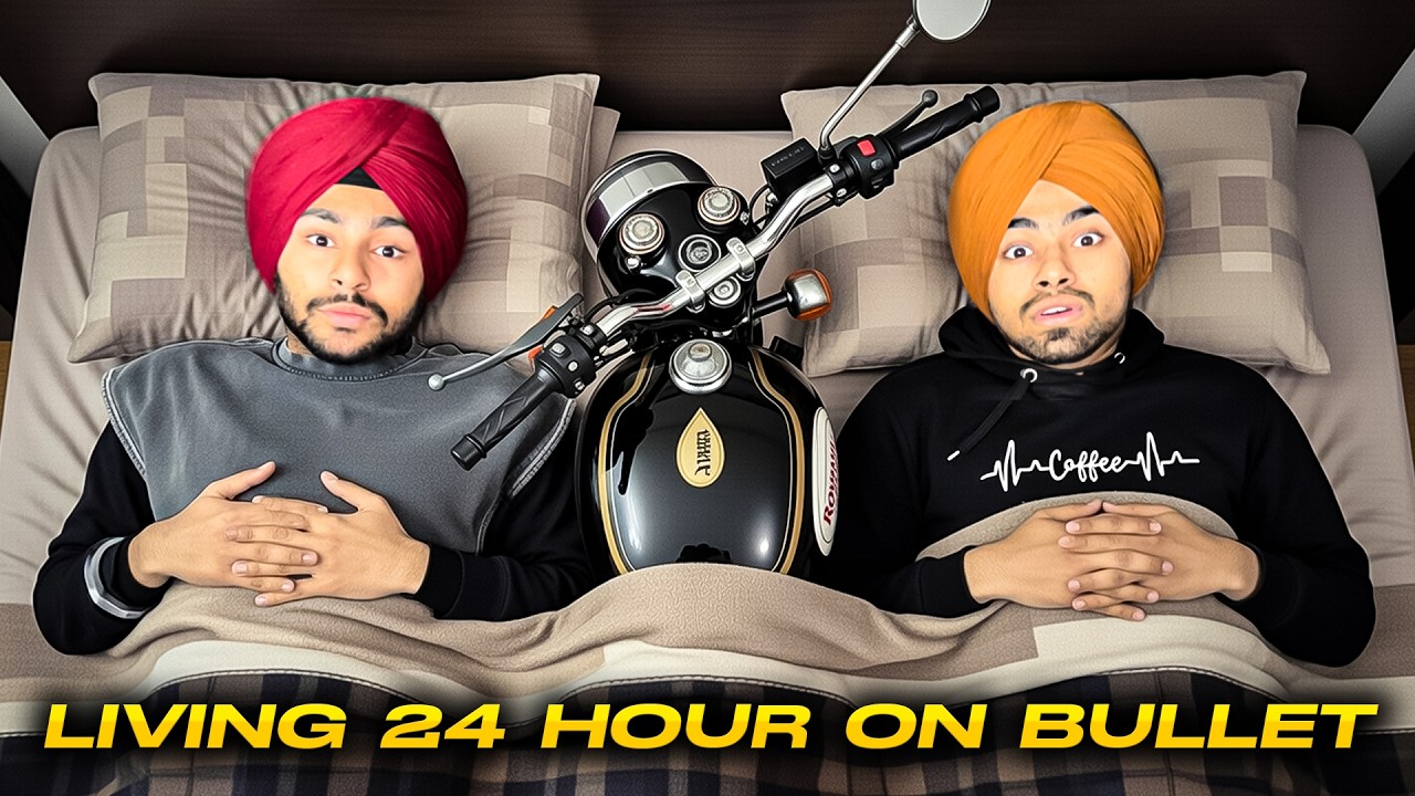Surviving 24 HOURS on a Bullet Bike 🥵 | Funniest & Worst Challenge Ever | BEING BRAND