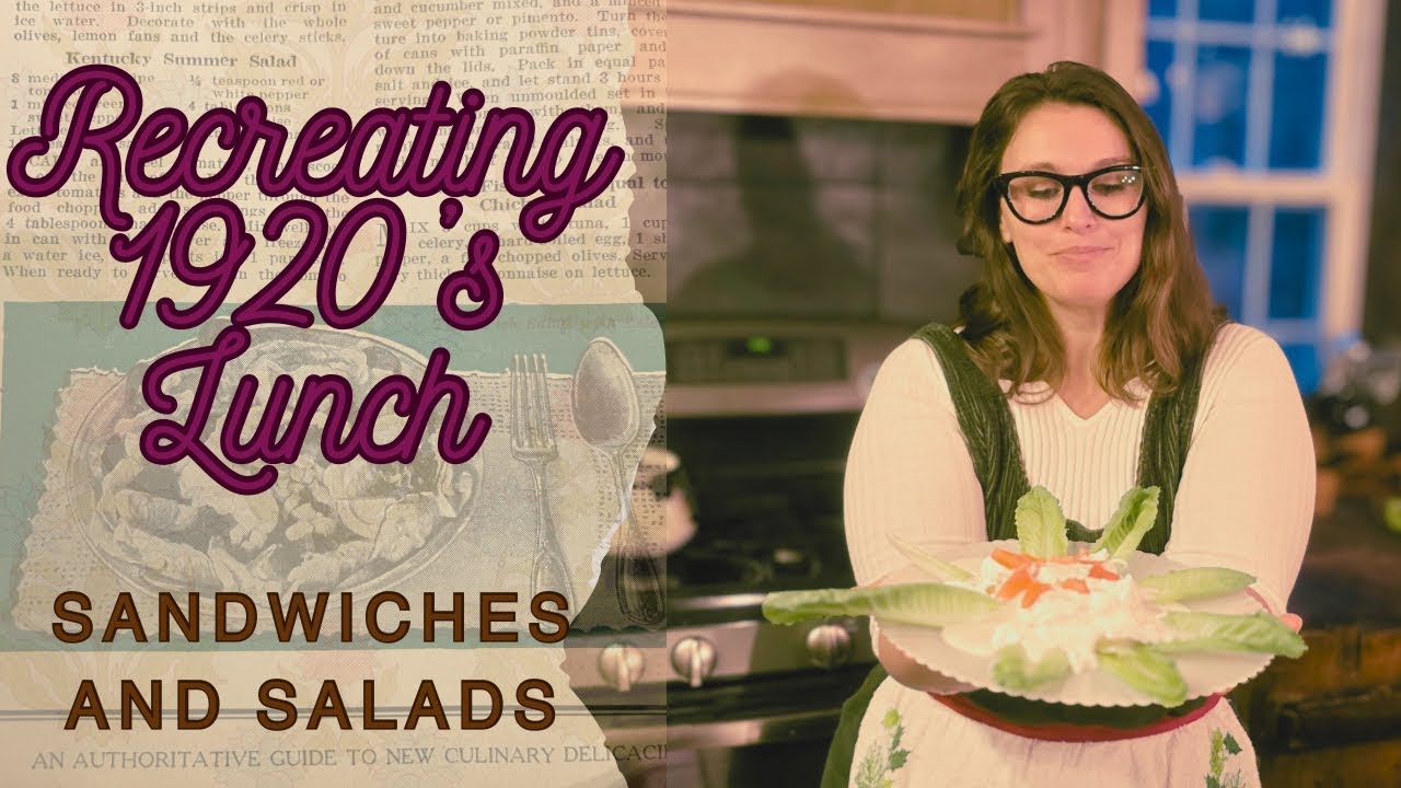 Recreating Vintage 1920s Lunches: Sandwiches and Salads: Poinsettia Salad and Crab Sandwiches