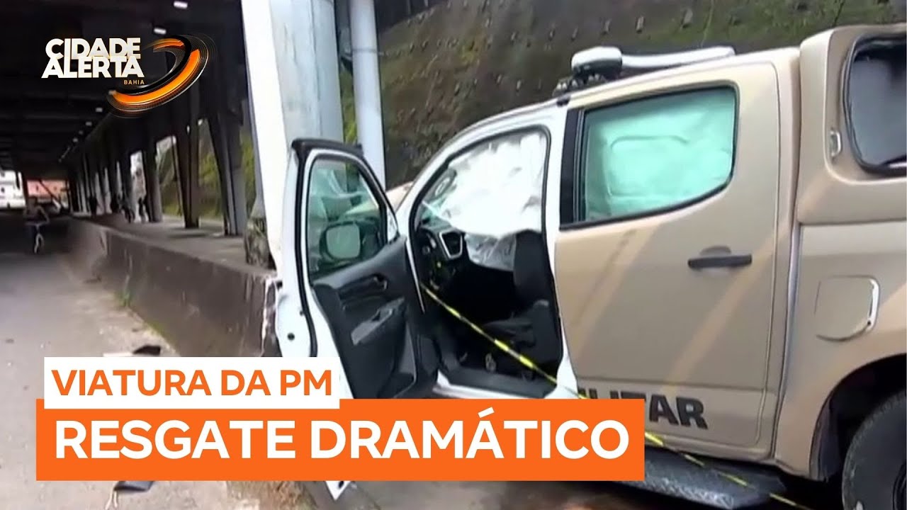 Policiais ficam feridos em grave acidente de trânsito em Salvador (BA)