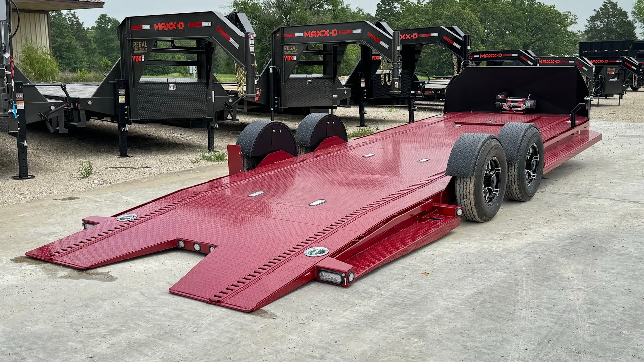 A6X Car Hauler Drop N Load by @Maxxdtrailersofficial we keep a lot of these in stock