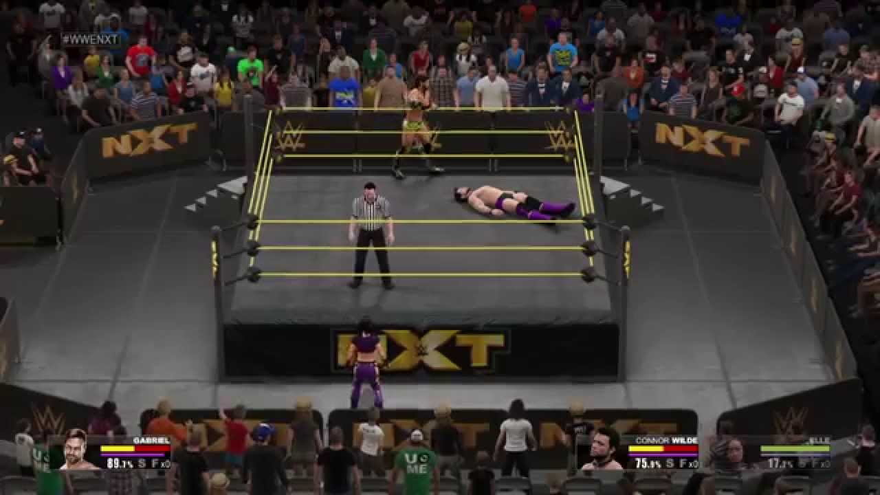 WWE 2K15 (PS4): Connor Wilde w/ Elle Vs Justin Gabriel