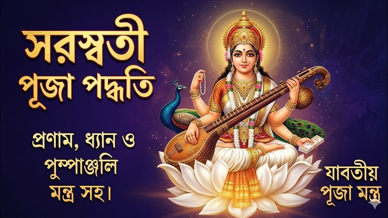 সরস্বতী পূজা পদ্ধতি/ Saraswati puja paddhadi.