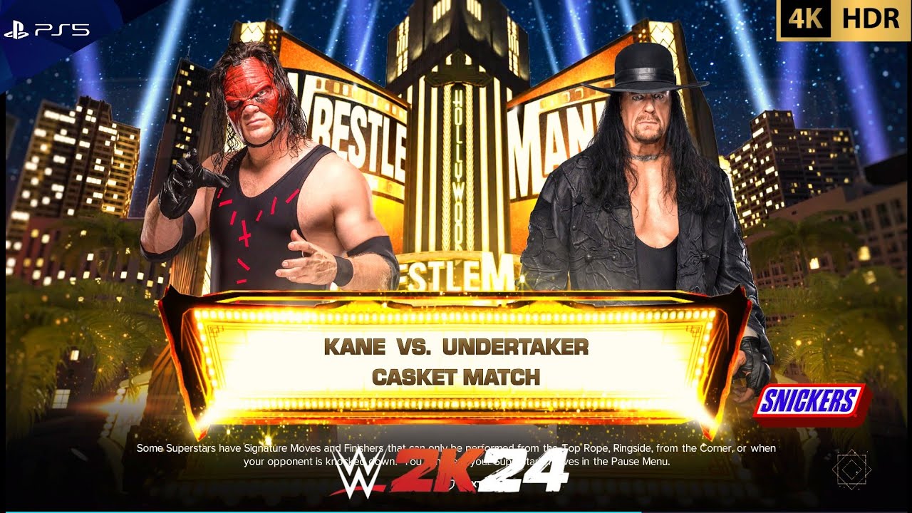 WWE 2K24 Casket Match - Kane vs Undertaker | PS5™ [4K60]