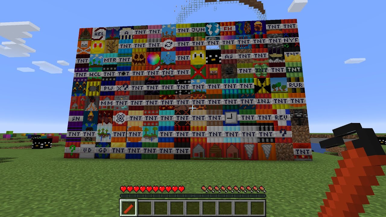 WAY TOO MUCH TNT MOD in Minecraft (BLOWING UP OVER 150 NEW TNT)