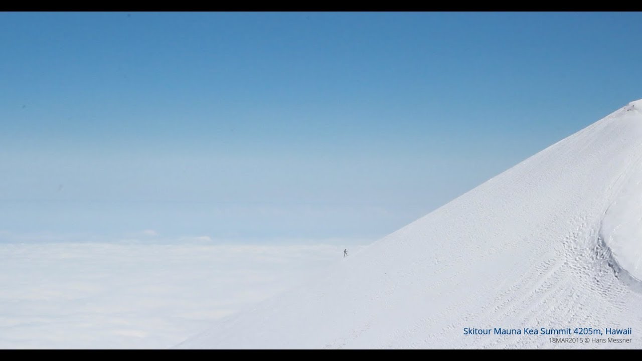 Skiing the World's Tallest Mountain, Mauna Kea, Big Island, Hawaii (skier: H. Messner)