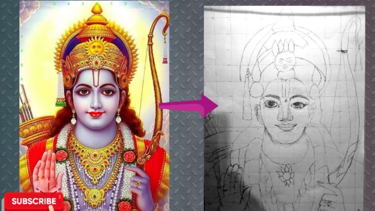 Draw With Me - Shree Ram Drawing, Ram Navami Drawing, Outline Tutorial &hearts;️