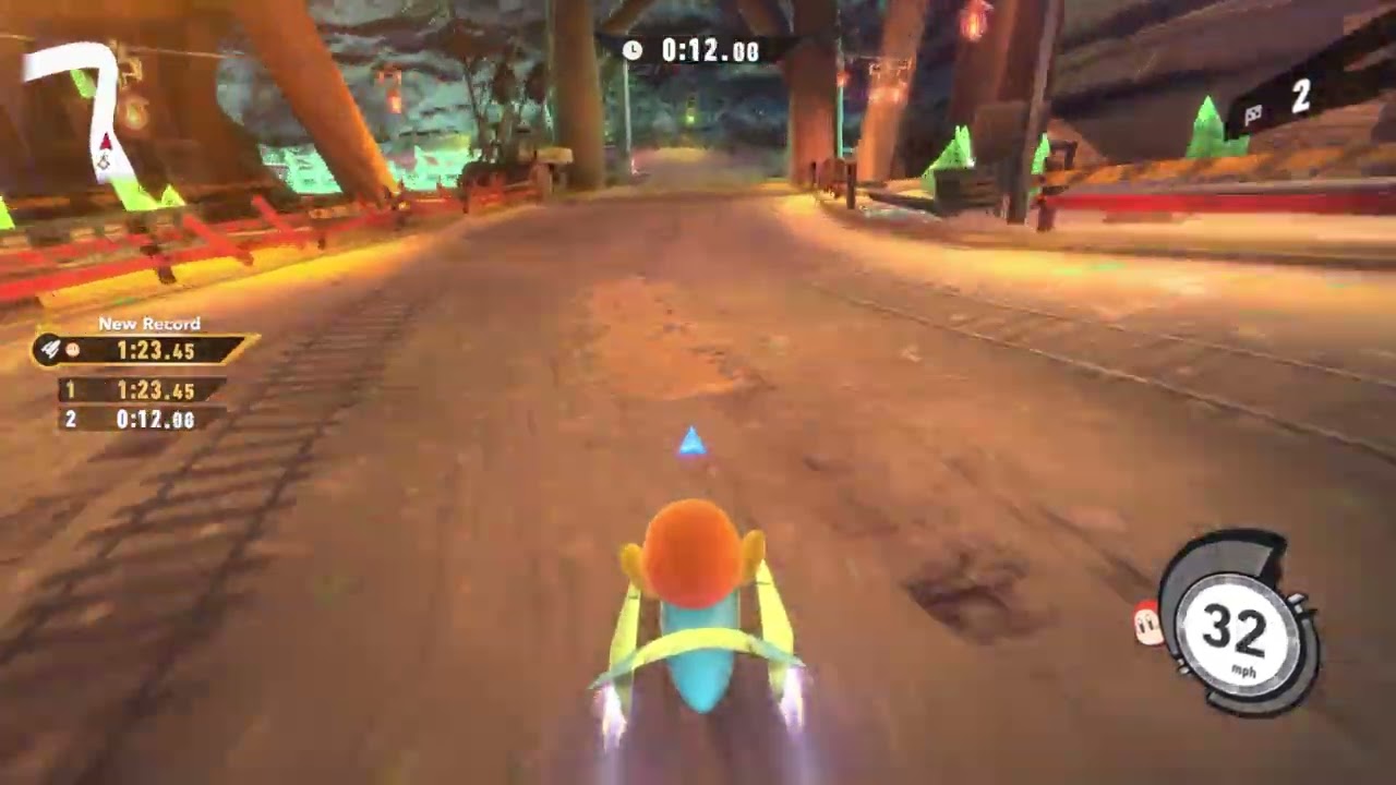 Kirby Air Riders - Air Ride Free Run: Cavernous Corners with Waddle Dee
