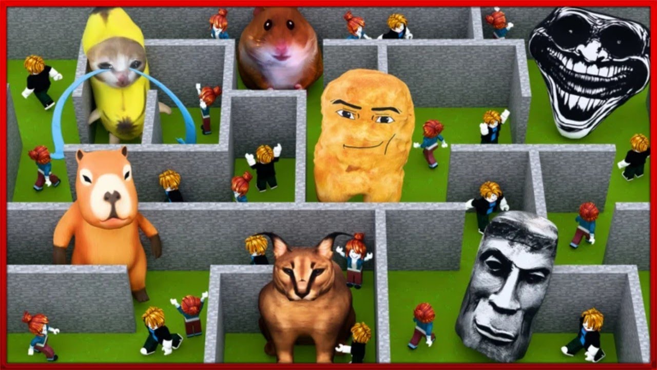Roblox - 100 Players Meme Maze