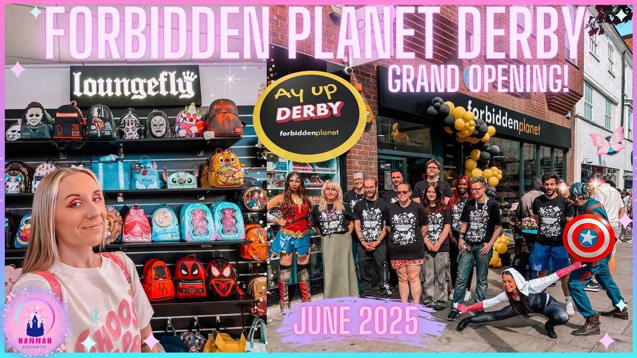 New Forbidden Planet Int Derby Store Grand Opening June 2025 Loungefly Labubu Comics Disney Vlog