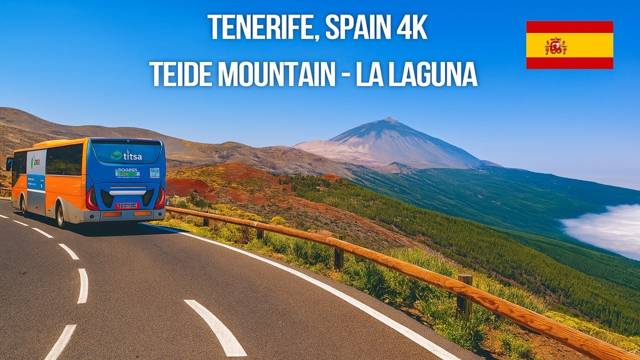 🚗 Scenic Drive in Tenerife | Teide Cable Car → La Laguna | Real-Time 4K Driving Tour 🌋