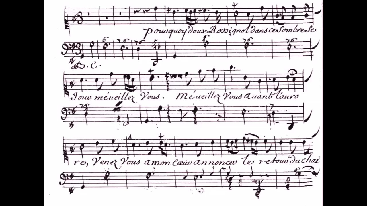 Jean-Baptiste de Bousset: Pourquoy doux Rossignol (with score)