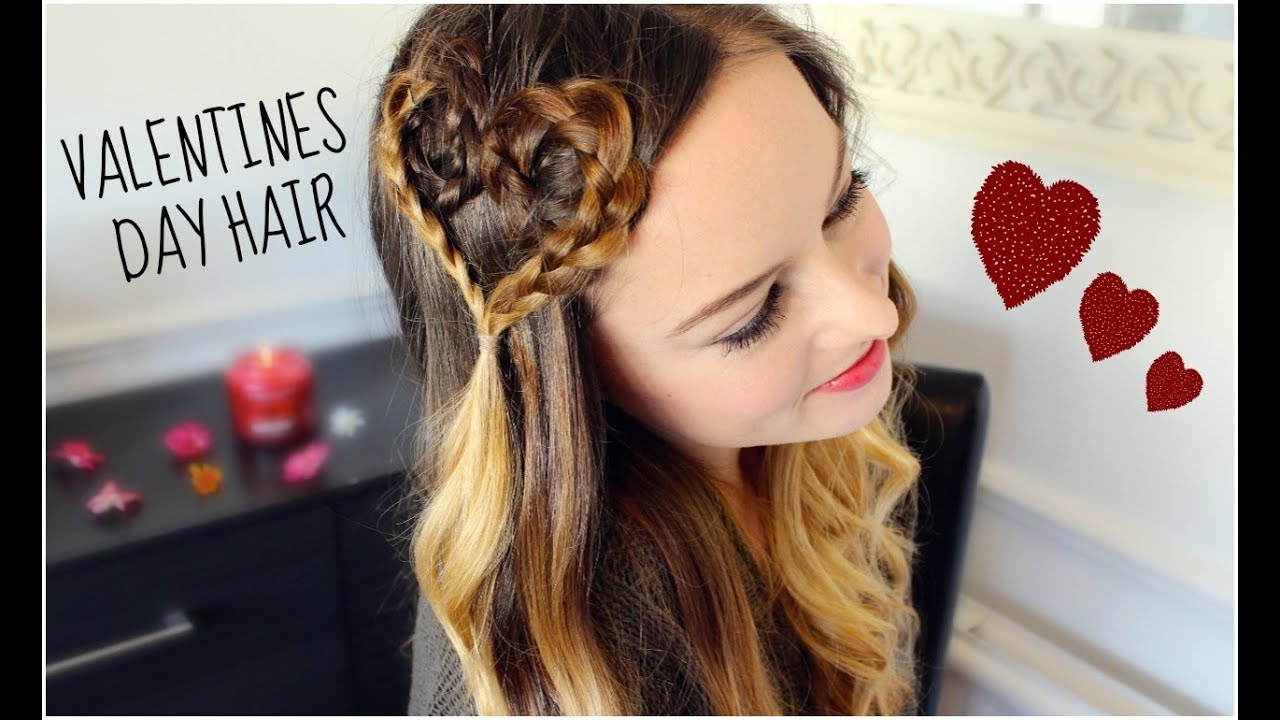 CUTE VALENTINES DAY HAIR TUTORIAL ♡