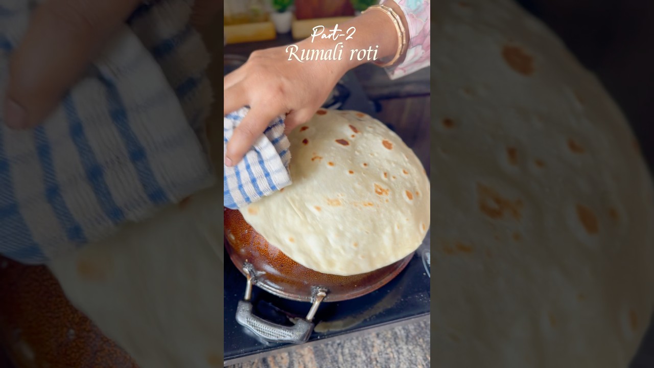 Rumali roti simple and easy to make at home 🤤❤️ #shorts #recipe #trending #cooking #telugu #food