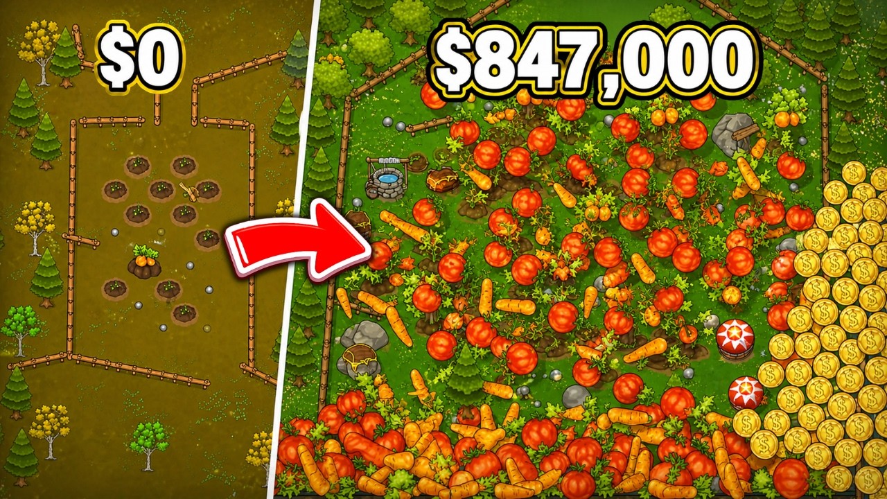 I Made $847,000 in this Farming Incremental Game using Pachinko Balls