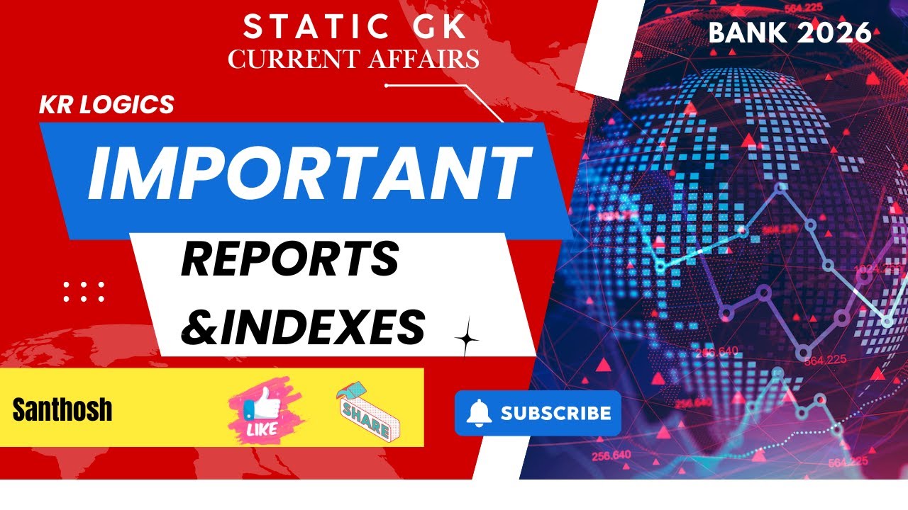 International Reports 2025 🌍 | India’s Rank in All Global Indexes | Static 2026 | KR Logics