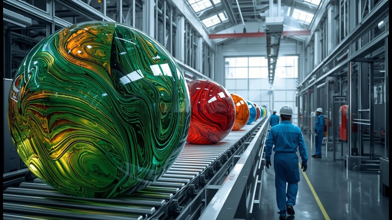 Inside Glass Marble Factory – How Waste Glass Turns into Billions of Marbles (Full Process)