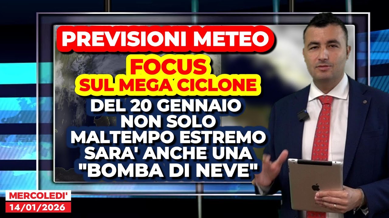 Previsioni Meteo, FOCUS sul Mega-Ciclone del 20 gennaio: sar&agrave; anche una 