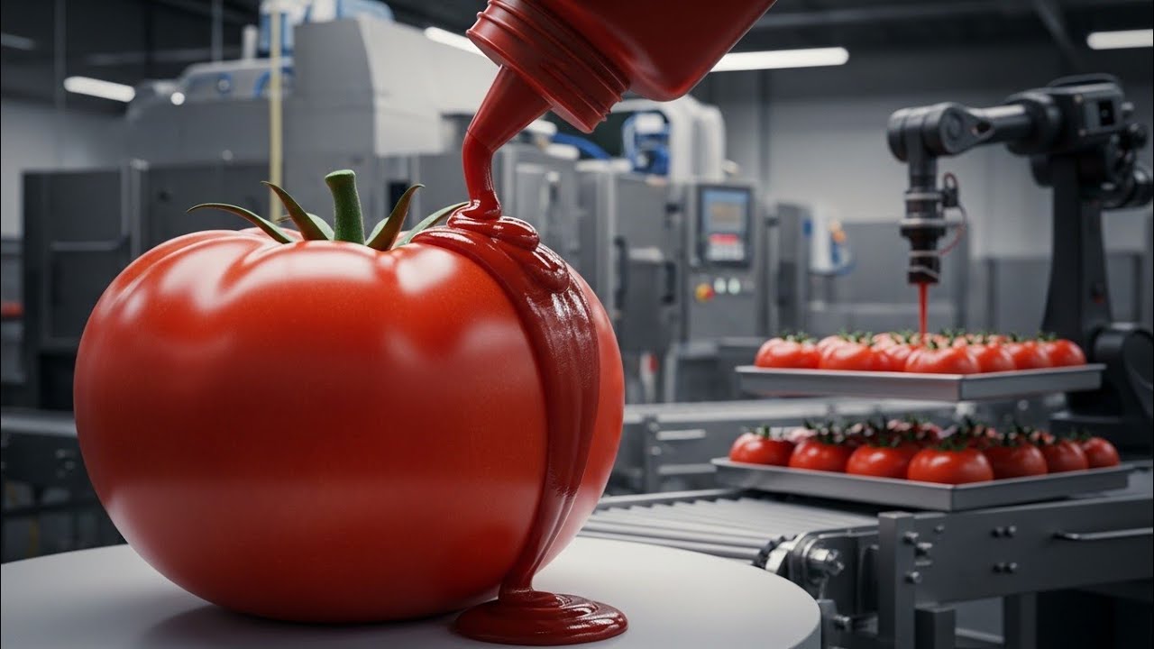 From Tomato Harvest to Ketchup Bottle | An Incredible Factory Journey