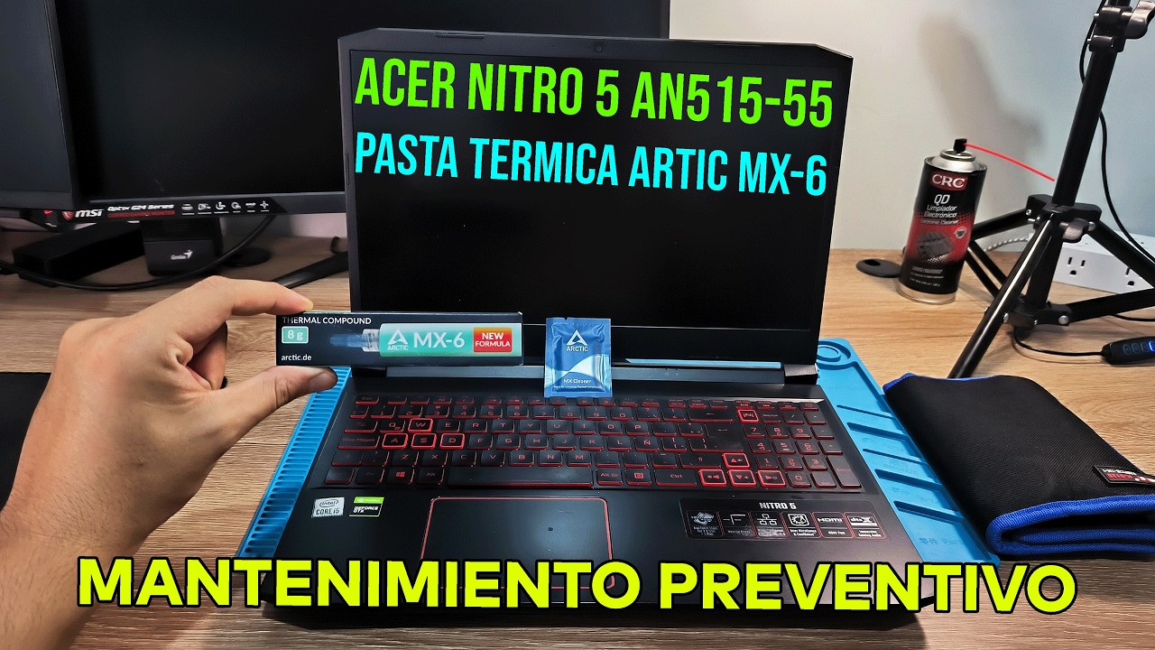 Portatil ACER NITRO 5 AN515-55 ✅Cambio de Pasta Termica ARCTIC MX-6 | Mantenimiento Preventivo 2026