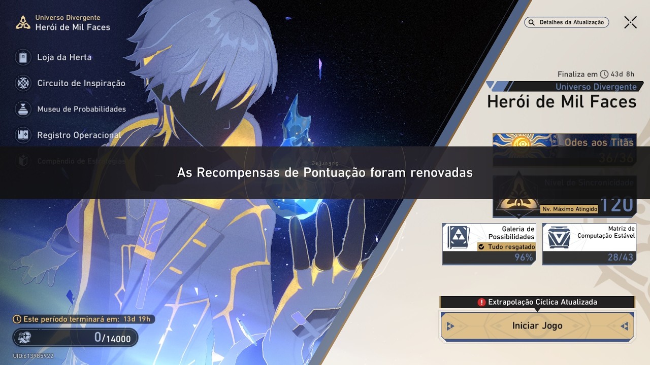 Honkai Star Rail Sem Áudio diária do divergente