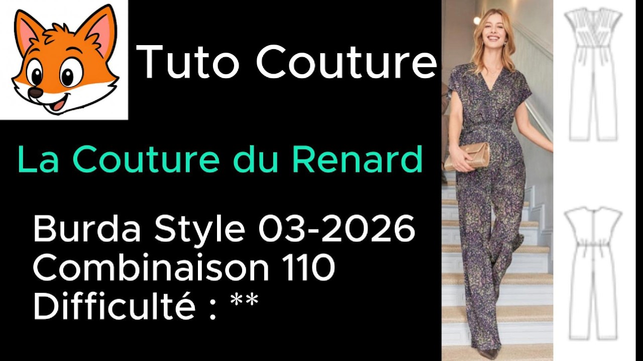 Combinaison 110 Burda Style Mars 2026 ✂️ Techniques Intermédiaires & Finitions Soignées