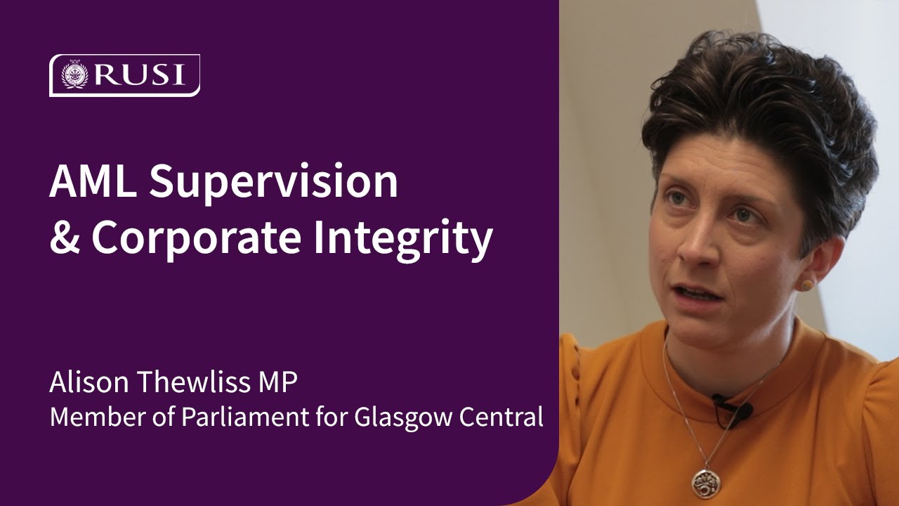 Alison Thewliss: AML Supervision and Corporate Integrity