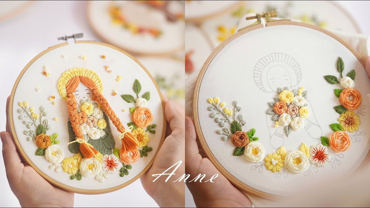 Anne/PDF pattern/Embroidery tutorial