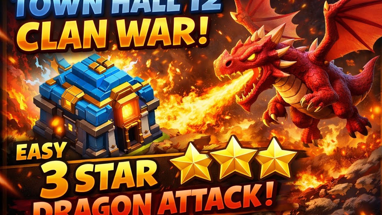 This TH12 Dragon Attack NEVER FAILS 😱 Easy 3 Star!