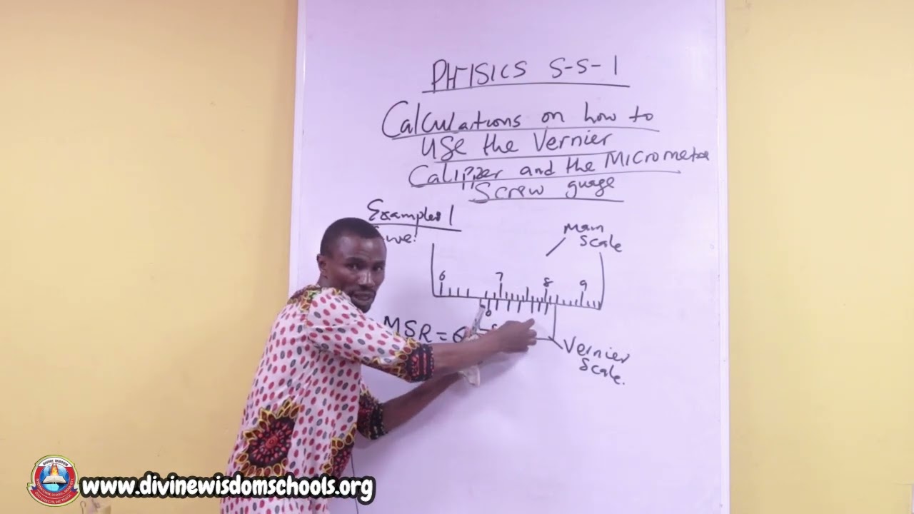 CALCULATIONS ON HOW TO USE THE VERNIER CALIPER PHYSICS SS1