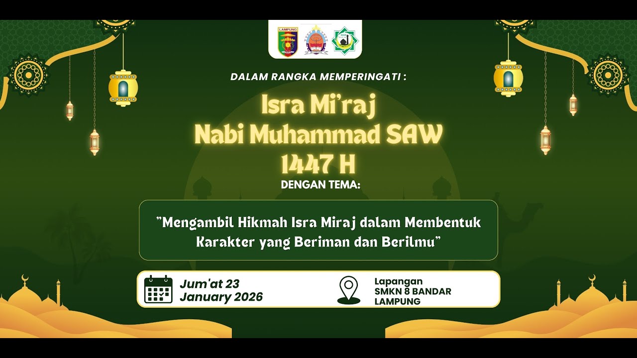 Kajian Isra' Mi'raj  Nabi Muhammad SAW SMK Negeri 8 Bandar Lampung