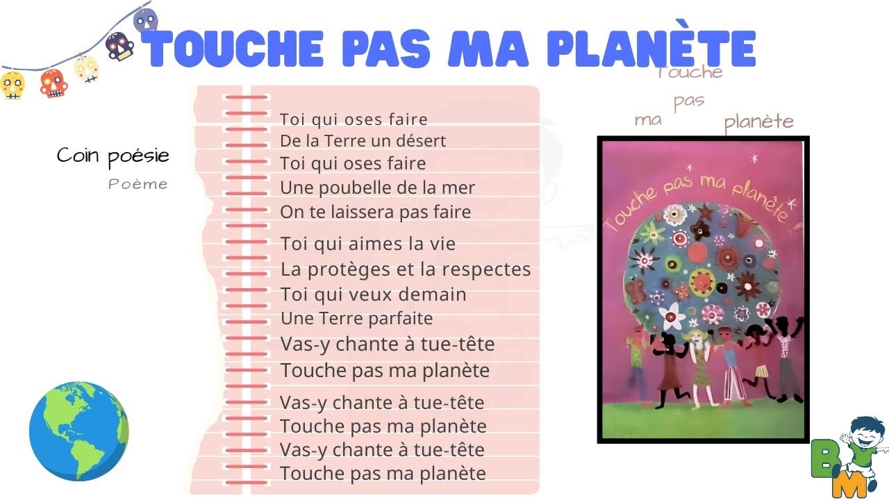 touche pas ma planète 🌍 3 aep Dominique Dimey page 155 🔊 المستوى الثالث مع اللحن #poésie #français