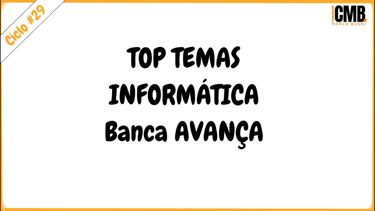 Top Temas Informática - Banca Avança